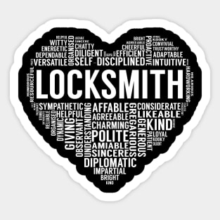 Locksmith Heart Sticker